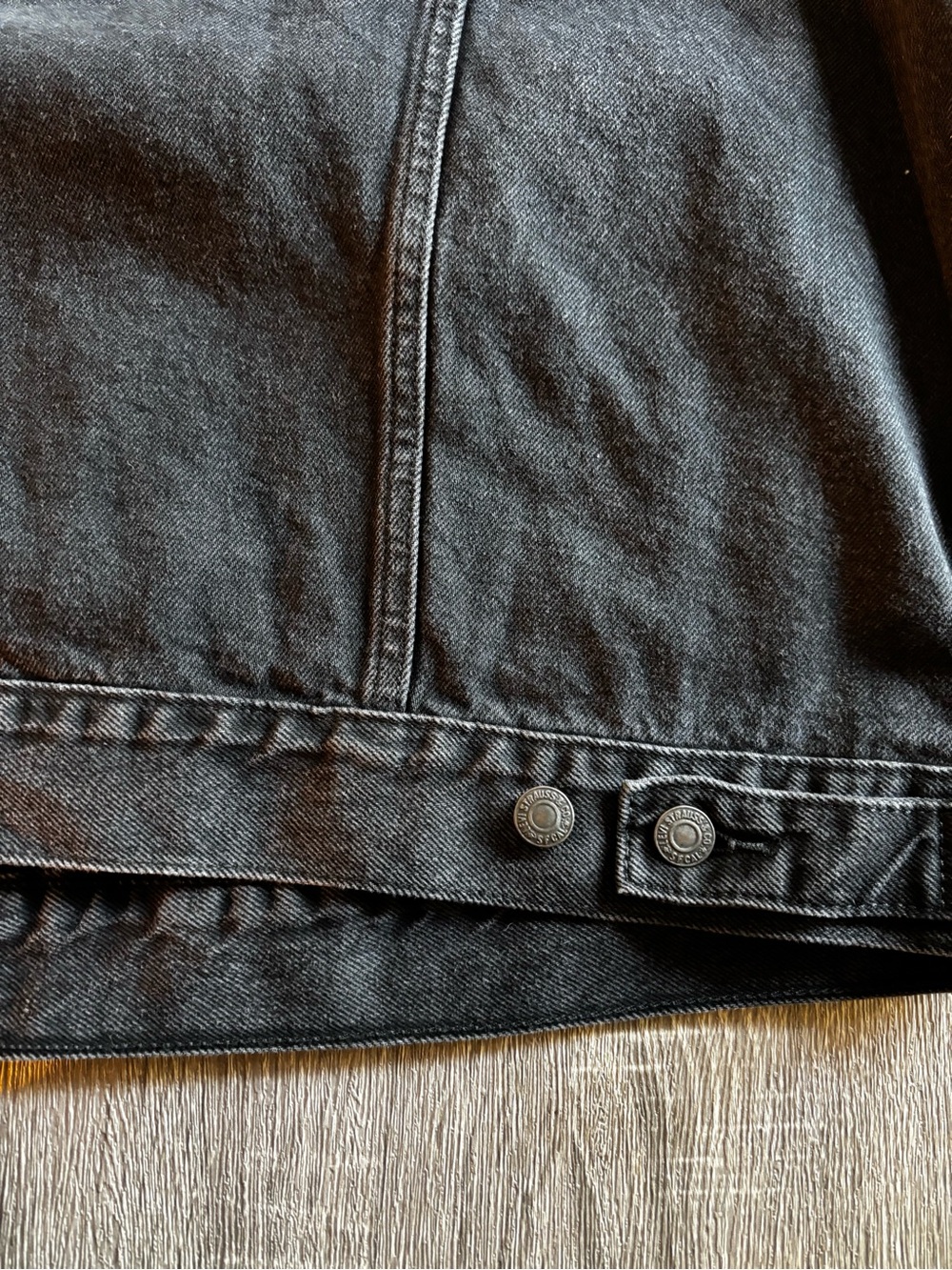 Levi's Black Cotton Denim Shirt Jacket - Picture 7 of 11